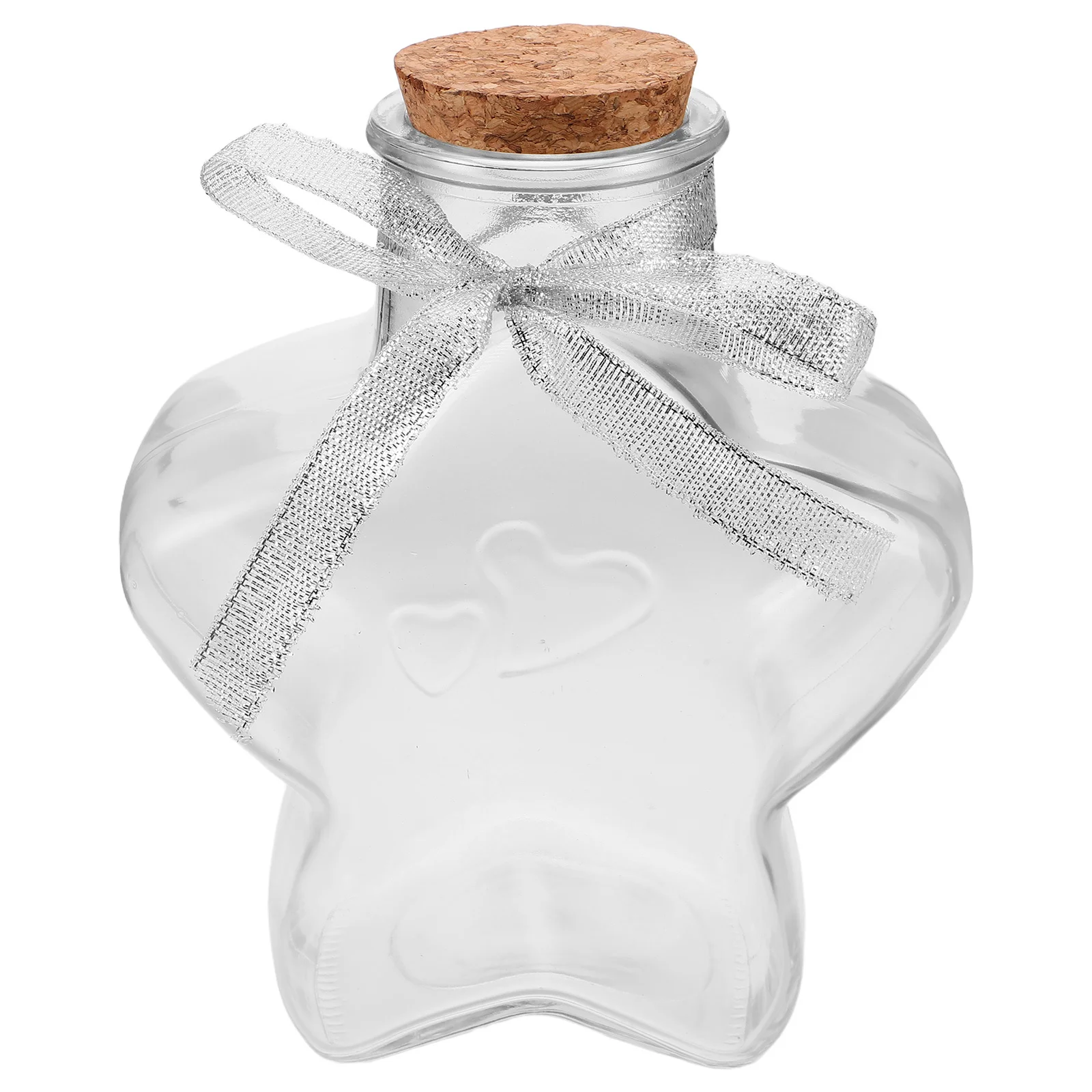 

Star Shape Glass Wishing Bottle Cork Lid Transparent Glass Jars Wedding Shower Favors Origami Star Craft Decoration