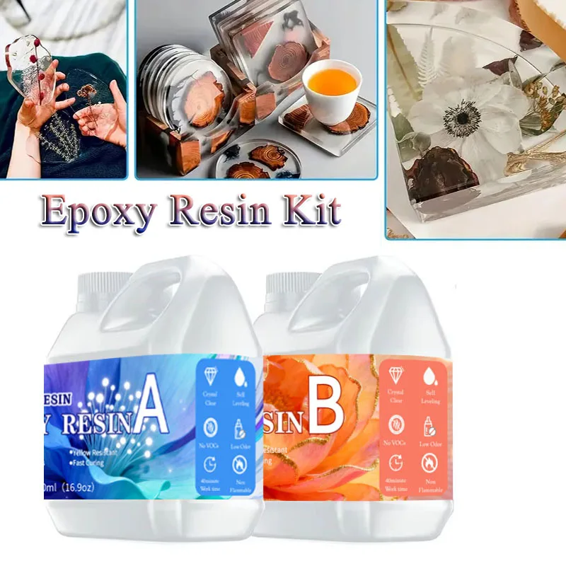 

33.8/16.9/10.4oz Epoxy Resin AB Kit High Gloss Bubble Free Wear-resistant For Resin Painting Souvenir & Gift Furniture Finish