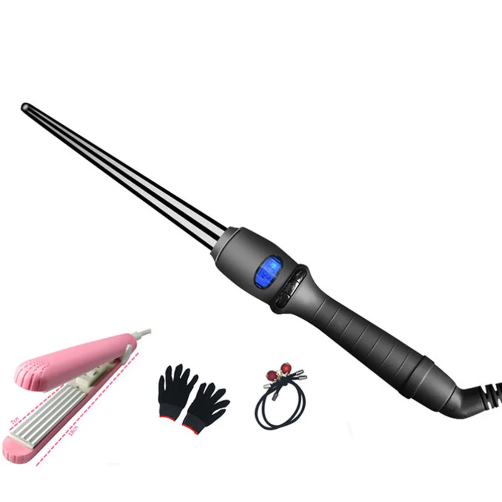 2020 Package sale LCD single cone hair curlers horn head pear electric wave wave perm rod does not hurt power generation coil