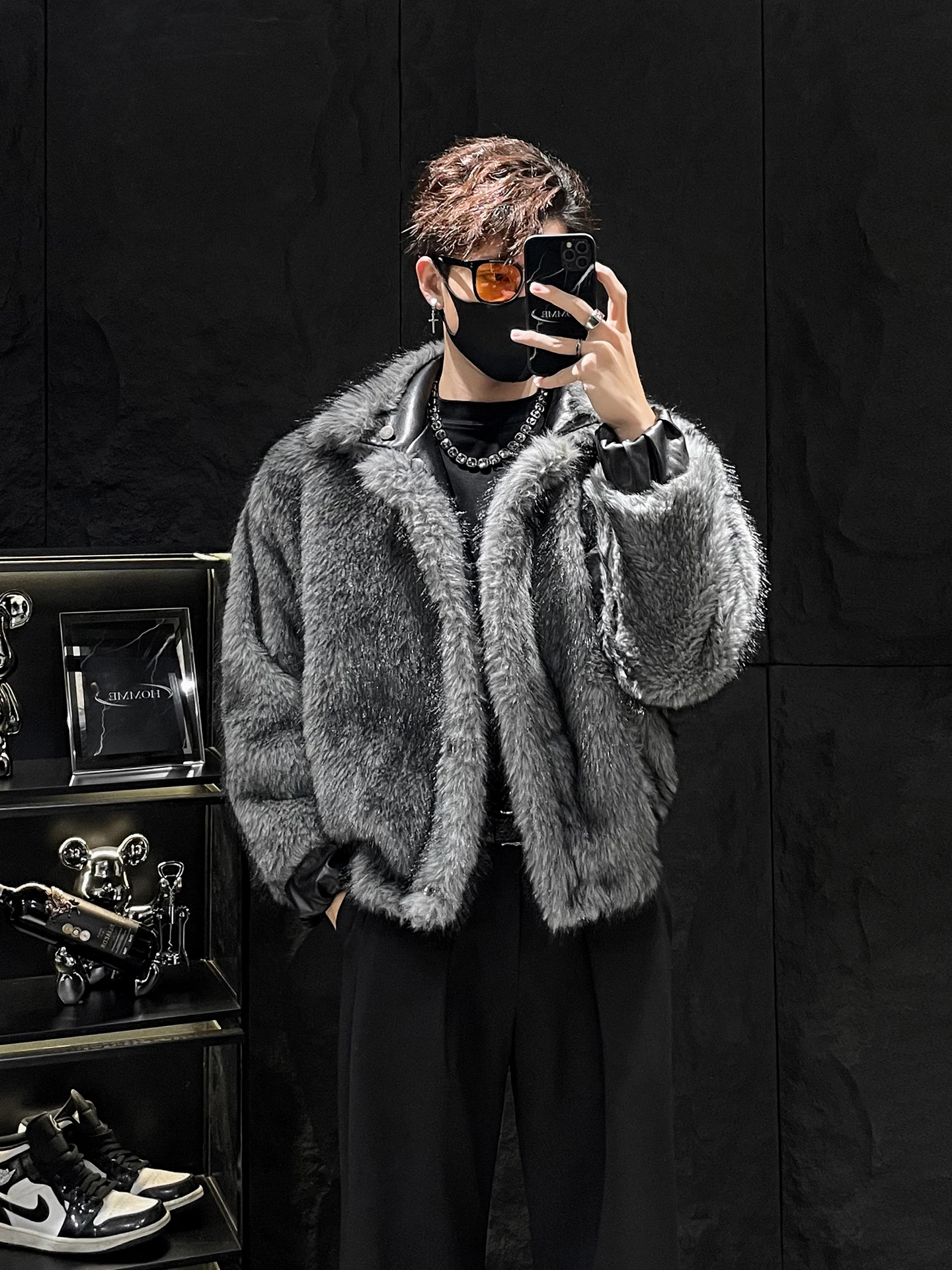 

Мужская двусторонняя одежда, зимнее пальто Thiened из искусственного меха, теплая повседневная верхняя одежда из цельной кожи, китайский бренд