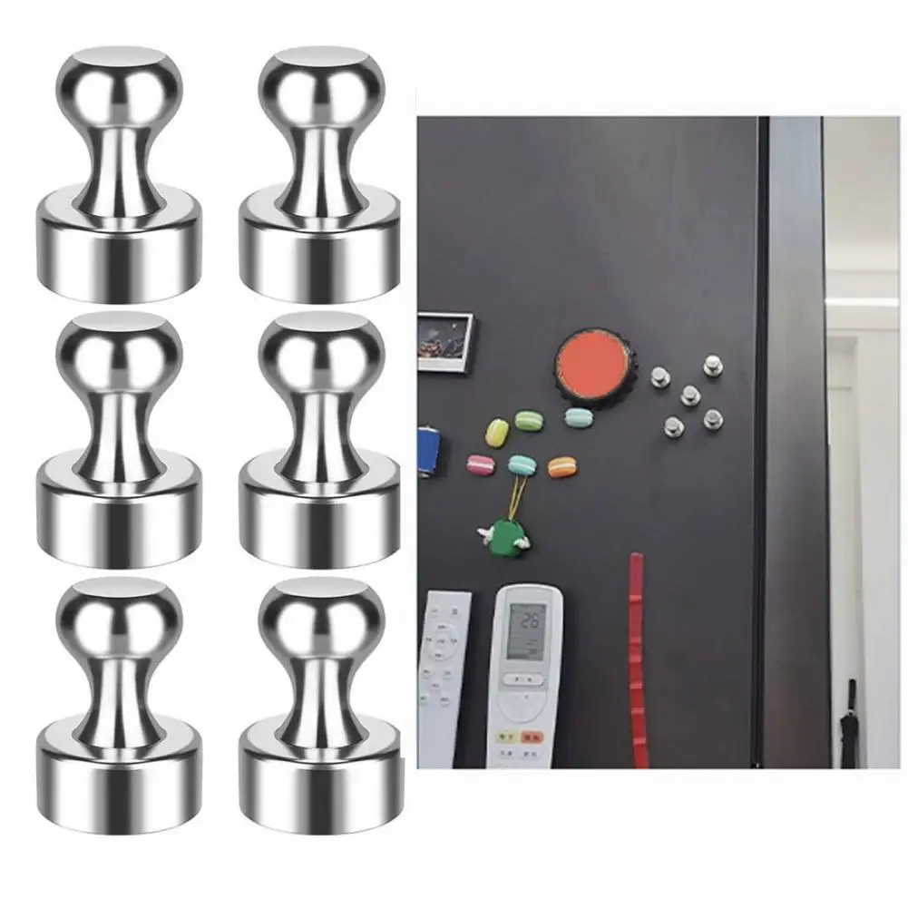 Metal Magnetic Pins para geladeira, superfície polida, amplamente utilizado, ímãs de geladeira, forte, 10pcs