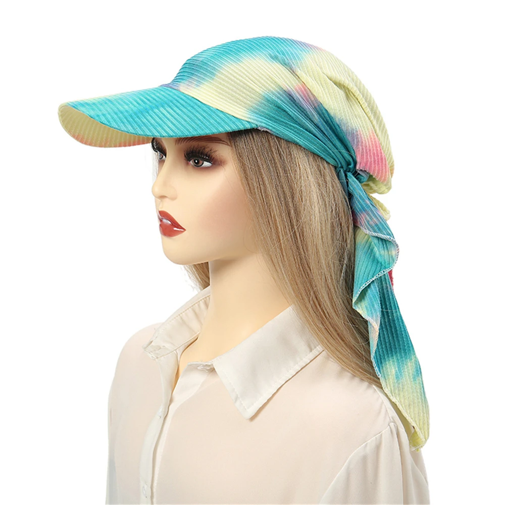 Women's Hats Muslim Multicolor Hijab Baseball Cap Classic Turban Hat Fashion Headscarf Sun Hats Soft Scarf Caps Outdoor Brim