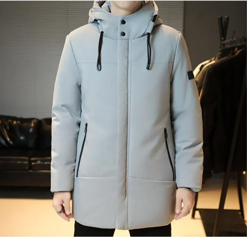 2023 Men's Windproof Cotton Coat Winter Thickened Cotton Winter Jacket 2023 Men's Coat with Hood Stand-Up Collar Warm Men's