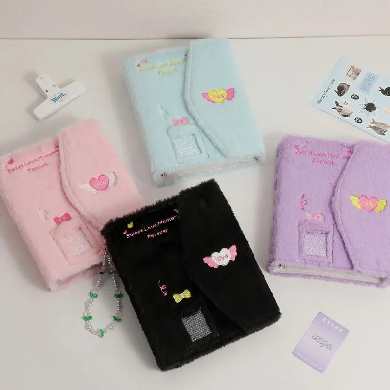 Kawaii Fluffy Envelope Shape Plush A5 Photocard Binder Collect Book Idol Photo Card Holder Photocard Album