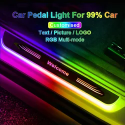 Luce del davanzale della portiera dell'auto nuova personalizzabile RGB Multi-mode luce di benvenuto sensore a infrarossi controllato illuminazione della soglia dell'auto decorativa