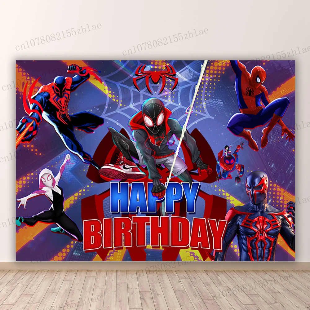 Marvel Avengers Birthday Party Photo Backdrop Baby Shower Photo Background Spider Man Banner Photography Backdrop Decoration