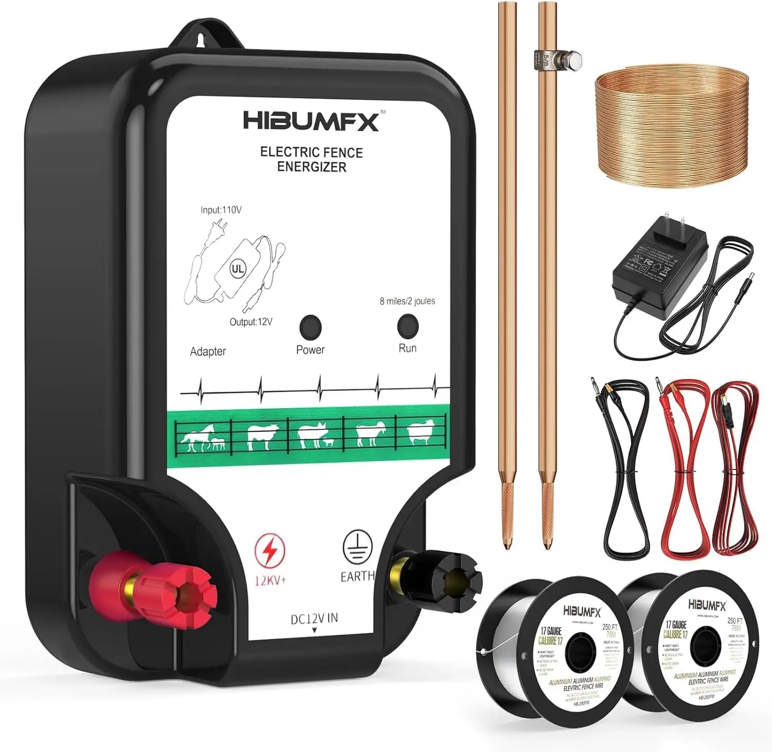 Livestock and Dog Containment, Electric Fence Energizer, Prevent Wild Animals Intruding