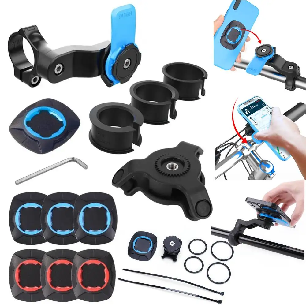 Quad Lock Motorcycle Bike Phone Holder Anti-shake Phone Bracket Vibration Damper Self Lock Anti-shake MTB Handlebar Holder