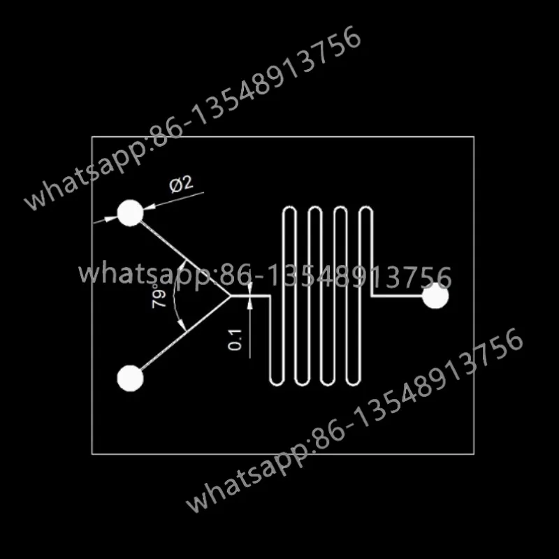 

Микрофлюидный стандартный чип PDMS, материал Y-образный спот