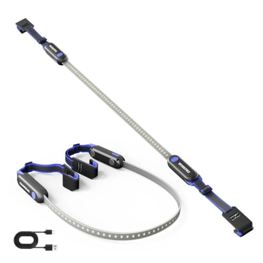 

В наличии: Перезаряжаемый рабочий фонарь для подкапотного пространства, 25 дюймов, складная светодиодная рабочая лампа, 3 режима освещения, с регулируемыми ремнями.