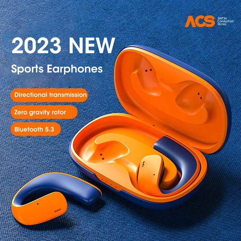 2023 Wireless Earphones Bluetooth 5.3 TWS Earbuds HiFi Stereo ENC Headphones Noise Canceling Sports Running Heatset Fitness