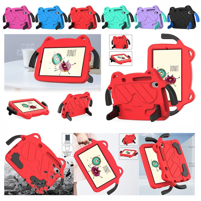 For Lenovo Tab M8 4rd Gen 8.0 Inch TB-300FU/300XU Kids EVA Stand Case TB-8506F 8506X 8505N 8705F Shockproof Contrast Color Cover