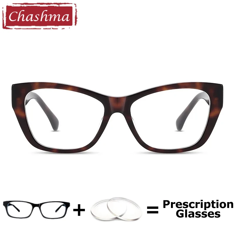 Chashma Prescription Glasses Cat Eye Acetate Optical Frame for Myopia Presbyopia Blue Block UV Protection Reading Eyeglasses