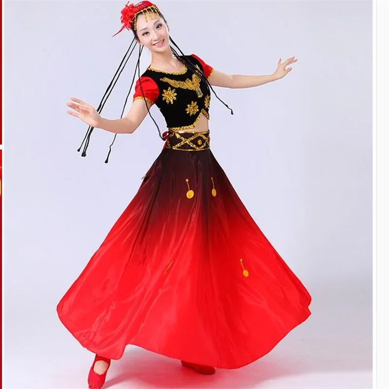 

Women 's new modern Xinjiang dance costumes ethnic minority Uygur stage performances children' s performance suit TB7773