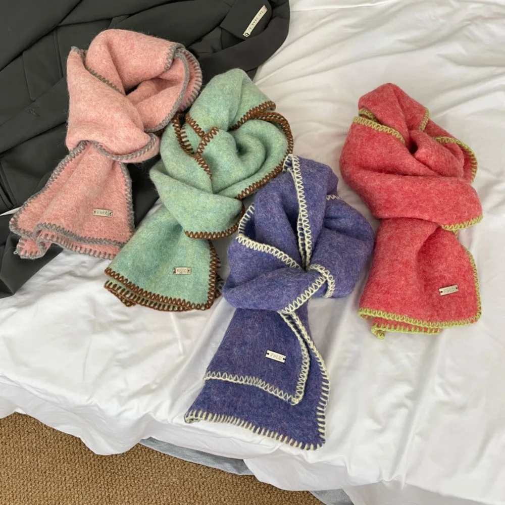 

Fashion Soft Winter Cashmere Scarf Winter Warm Thickened Thermal Neck Warmer Windproof Wrap Shawls Motorcycle Scarf Unisex