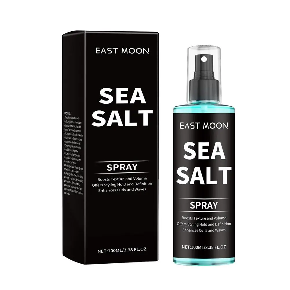 100ml Meersalz-Lockenspray für Haare, Natürlicher Kelp- & Rotalgen-Extrakt, Natürliche Textur & Volumen, Verleiht Strandhaare & Textur