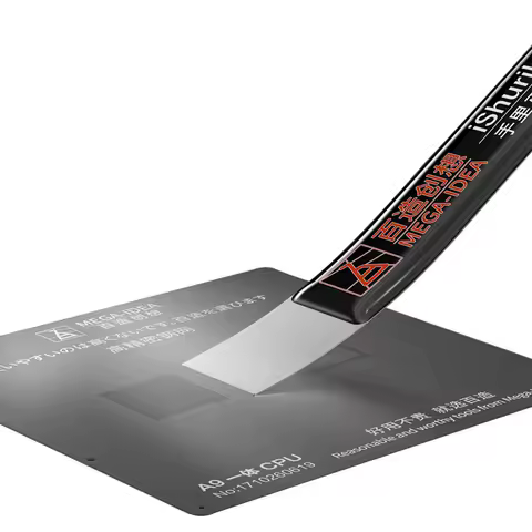 QIANLI MEGA-IDEA iShuriken T0.2mm Ultra Thin Tin Scraper Flat Oblique Mouth Mobile Phone Repair Glue Removal Blade Hand Tools