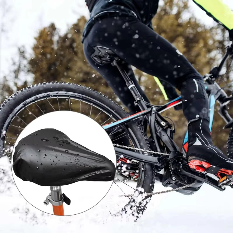 Waterproof Bike Seat Cover Rain Cover For Bicycle Saddle Elastic Dust And Rain Resistant Uv Protector Outdoor Bike Accessories
