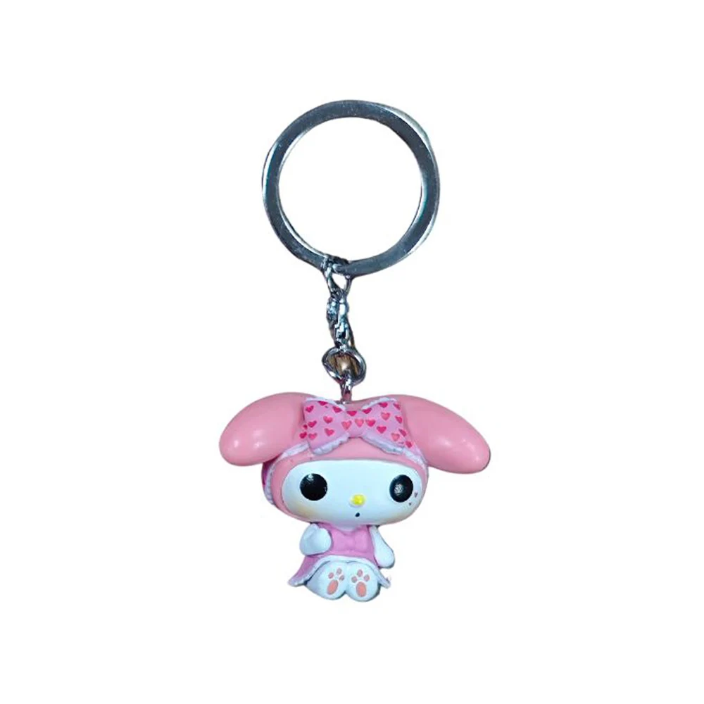 My Melody Kuromi With Baku Keychain Toy Hello Kitty Pochacco Devil Kuromi Pocket Pop Keychain Collectible Model Toys view 2