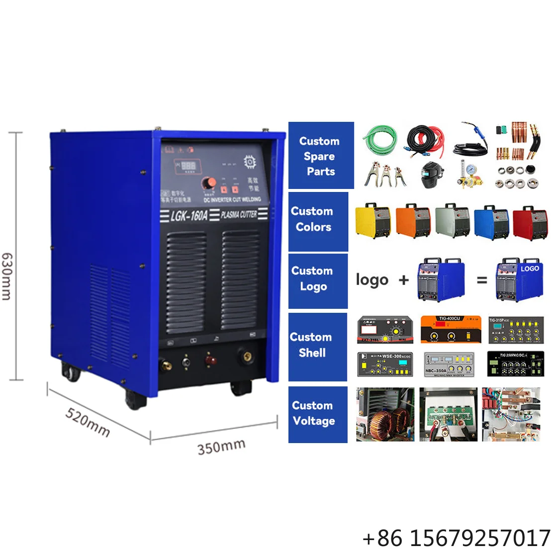 IGBT Inverter Air Plasma Cutting Power Source Plasma Cutter Cortadora CNC Plasma Cutting Machine LGK-160