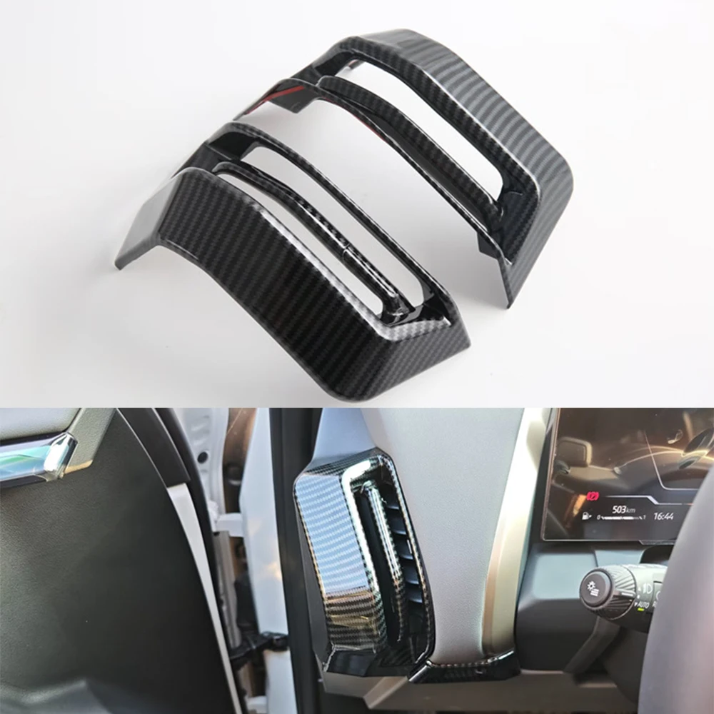 2pcs/set For BMW X3 2025 Left Hand Drive Car Front Dashboard Side Air Vent Frame Trim ABS Stickers Interior Styling Accessories