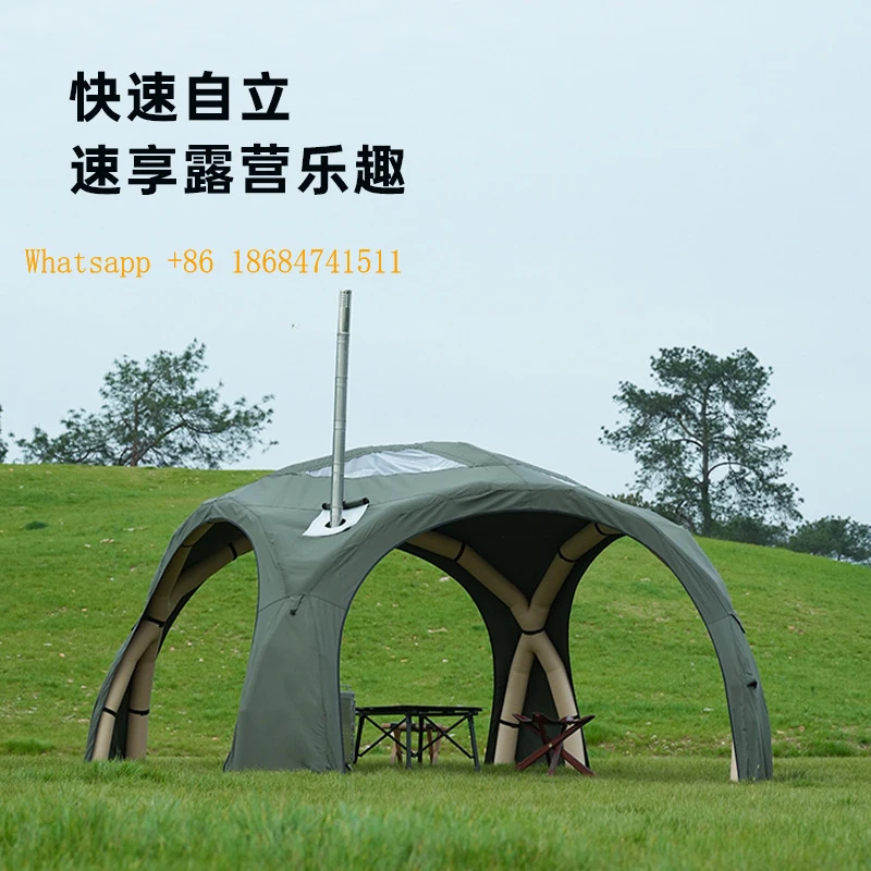 Inflatable Dome Canopy, Quick-Setup Borderless Camping Tent, Waterproof Shade Shelter Outdoor SUV Travel