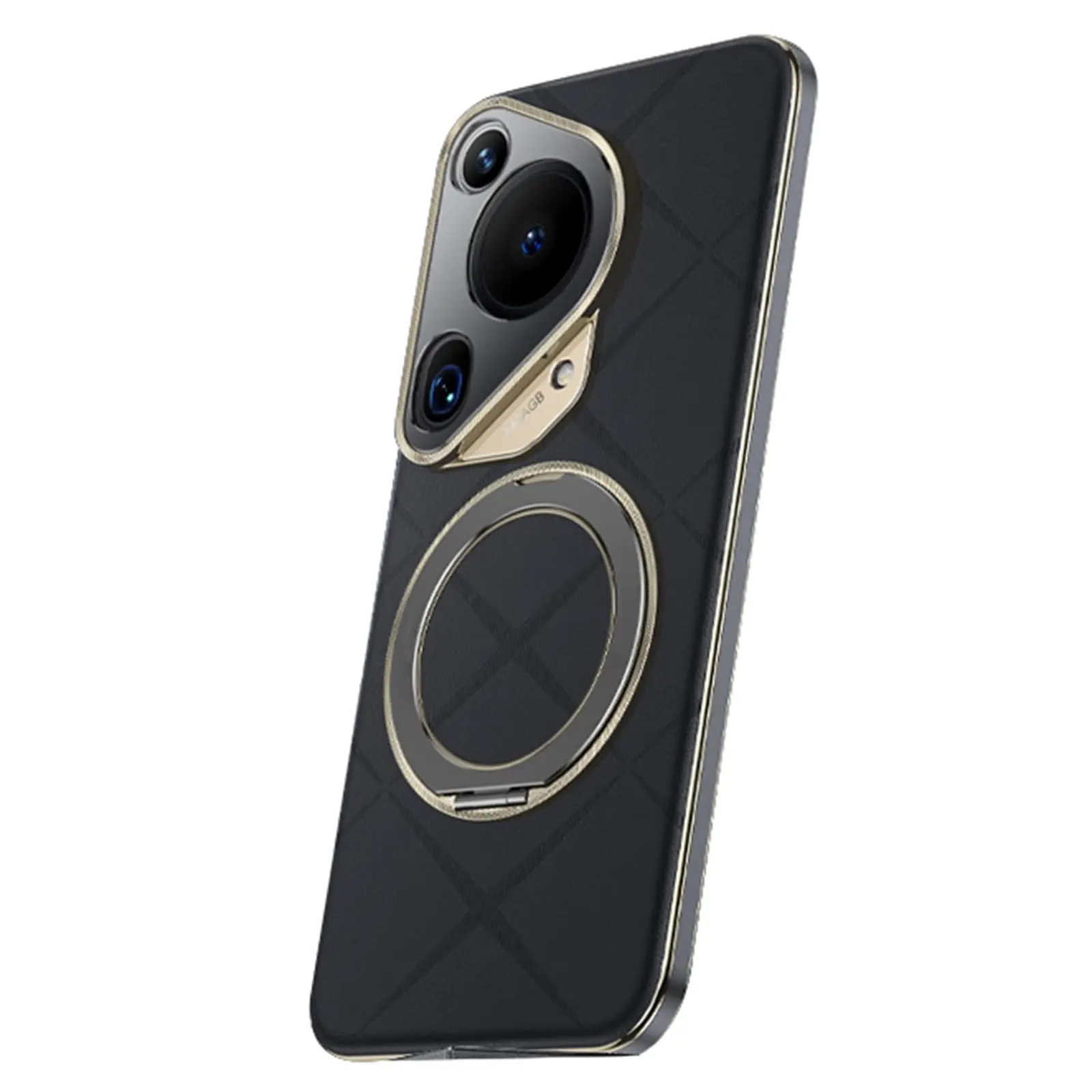 

Чехол из натуральной кожи для Huawei Pura70/70 Ultra/70Pro/70Pro + 360° ° Вращающаяся магнитная кольцевая подставка, защитная крышка для камеры