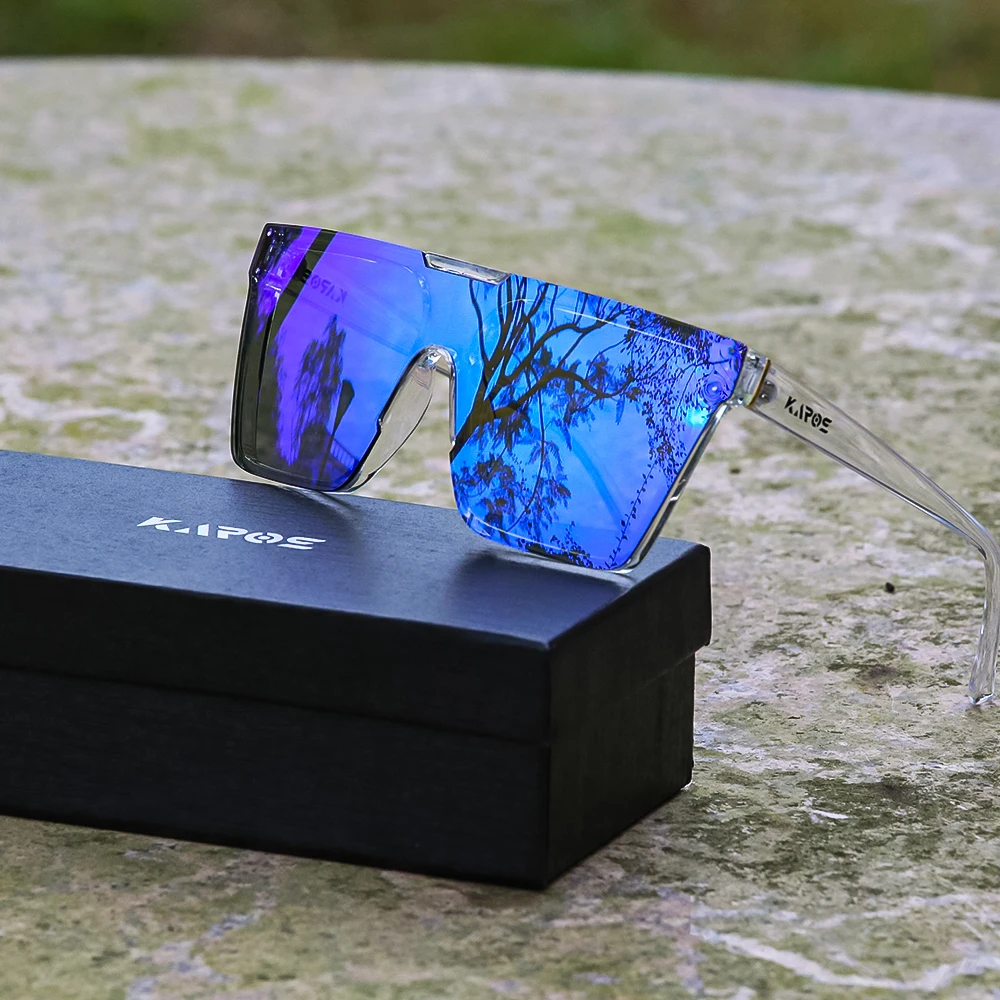Karos Classic Square Sunglasses UV400 Protection Outdoor Sports Glasses Large Lens Eyewear for Hiking Cycling Travel Fishing