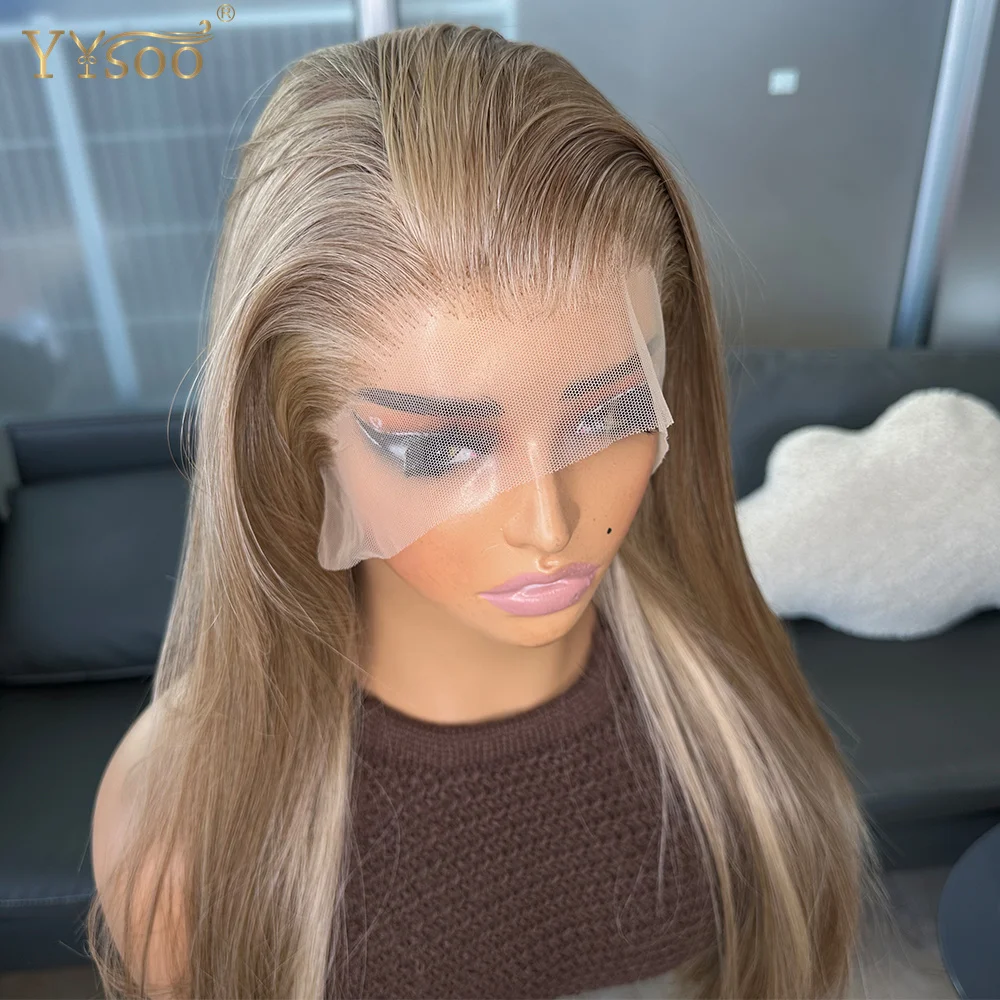 Long Free Deep Part Highlights Color Heat Resistant Wig 13x6 Glueless Silky Straight Futura Synthetic Lace Front Wigs Daily Used
