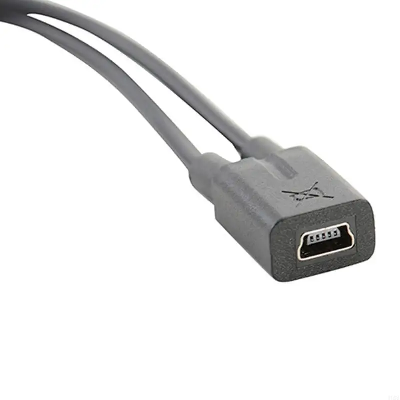 Flexible Mini USB Splitter Mini 5p Female to Mini 5p Male+micro Male Extender Cable Micro USB Extension Cable 11.81in 193A