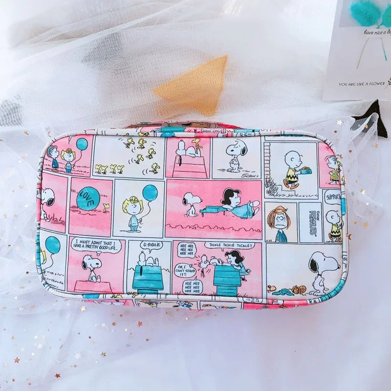 Snoopy borsa da viaggio portatile per le donne reggiseno intimo mutande Organizer Pouch Cartoon borsa da toilette da viaggio femminile