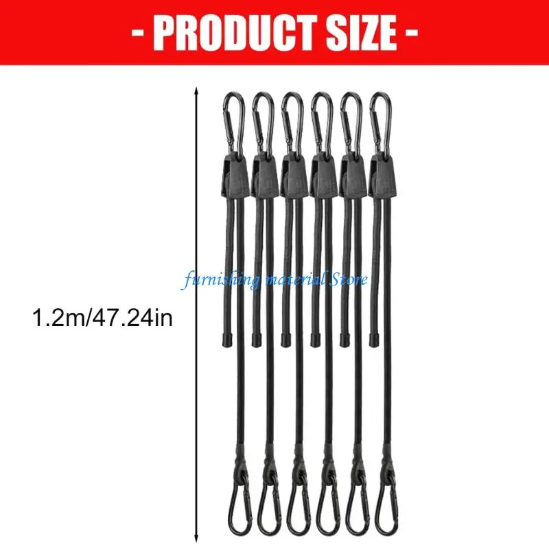 Y5GD Strong Flexible Spring Rope With Truck Fasteners 48Inch Flexible Secure Belt