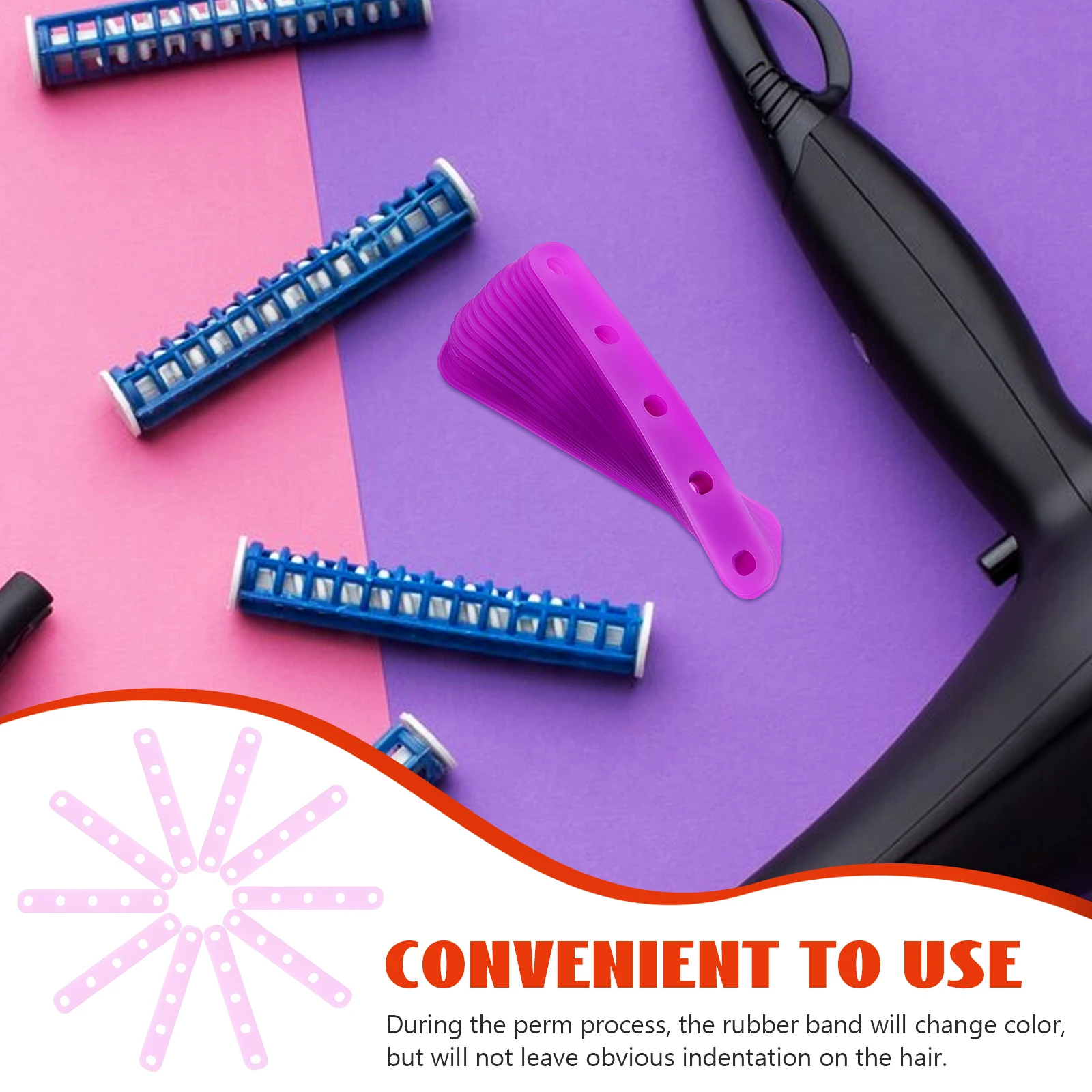 

20Pcs Perm Silicone Bands for Women Hair Rollers Easy to Carry and Replace Non Deformative Perm Bands Hair Roller Band