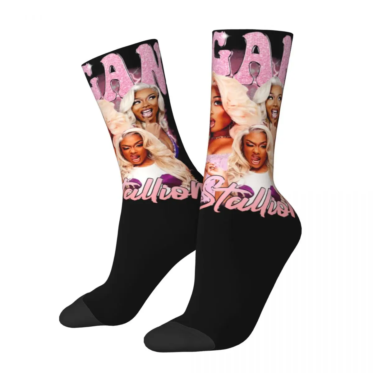 

Crazy Male Socks Megan Thee Stallion Merchandise Cute Rapper Bootleg 90S High Quality Socks All Season