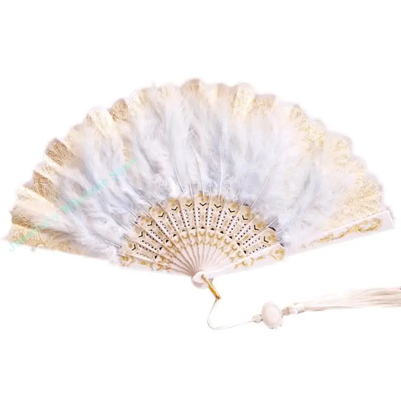 

R7UF Vintage Fan -Hand Held Folding Fan Accessories for Halloween Party