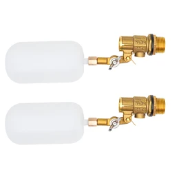 1/2 Inch Male Thread Water Level Copper Valve Tower Float Ball Valve Tank Valve Water Tank Water Level Valve Accessories 1/2Pcs