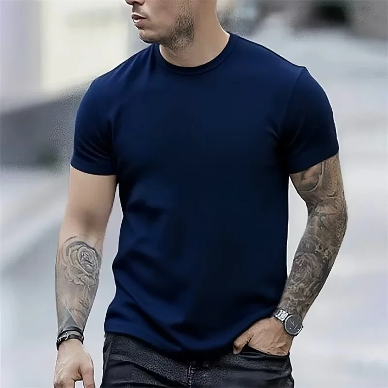 Camiseta de verano para hombre, impresión 3D, americana, manga corta, secado rápido, vintage, cuello redondo, extragrande, deportiva 6