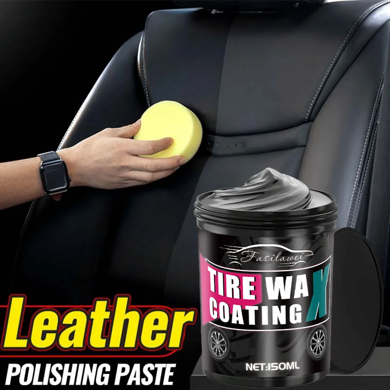 NEW Car Leather Component Repair Wax - a Product for Restoring The Shine of Black Interior Decorations And Dashboards - Prevents
