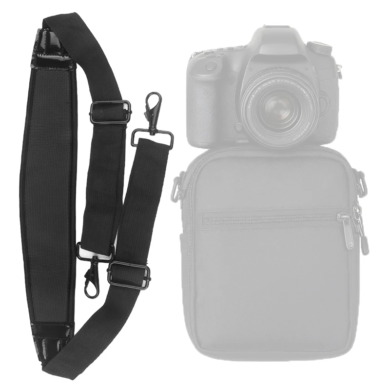 Thickened Shock-Absorbing Camera/Computer Bag Shoulder Strap with Elastic Metal Buckle Pressure-Relief Replacement for Backpacks