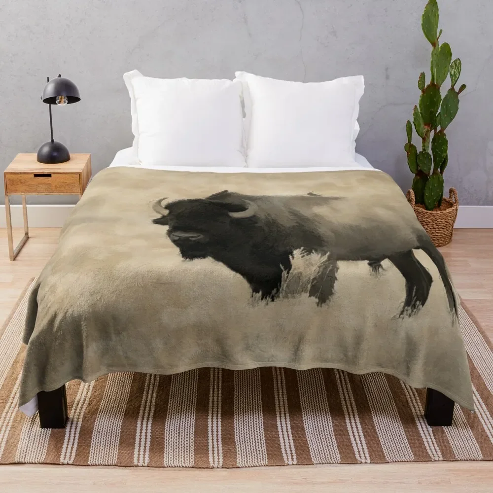 

American Buffalo-Plains Bison Throw Blanket Furry funny gift Thermals For Travel Comforter Blankets