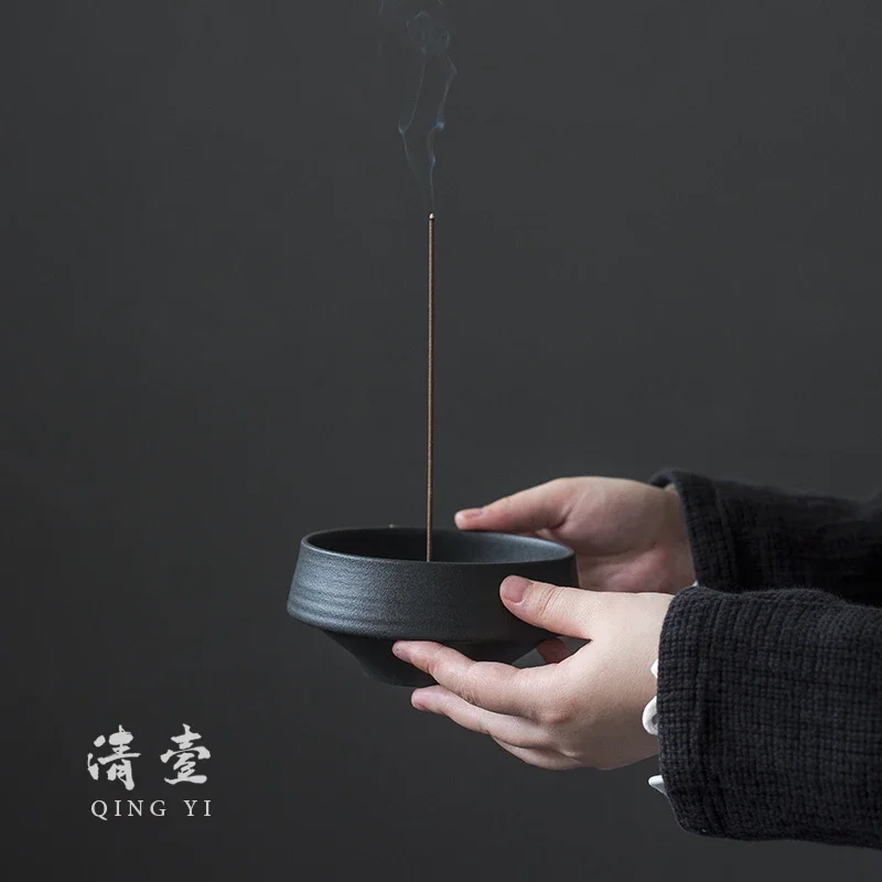 日本の手作り陶器禅香炉 家庭用ヴィンテージ香炉 クリエイティブな室内
