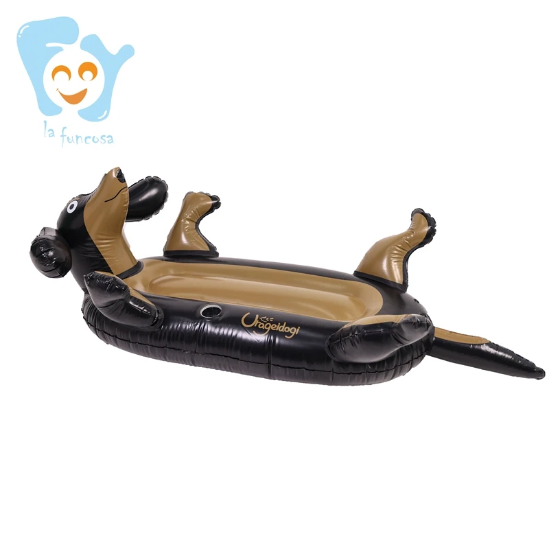 

Надувной плотик-собака для бассейна, летние водные игрушки для взрослых и детей, черный