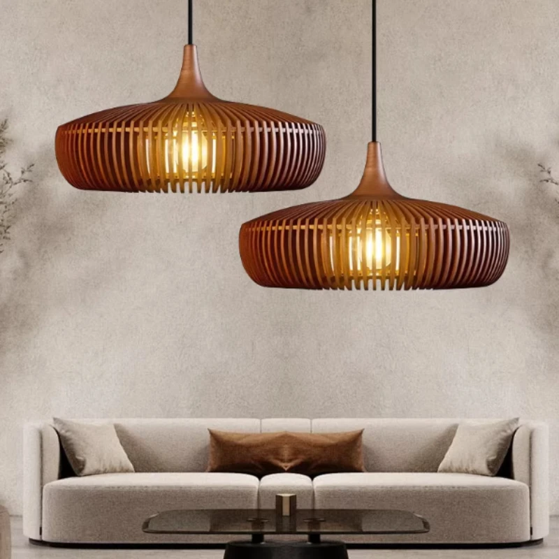 Lustres LED minimalistes Wabi-sabi, lampes suspendues vintage évidées, décoration intérieure pour comptoir, îlot, chambre, balcon