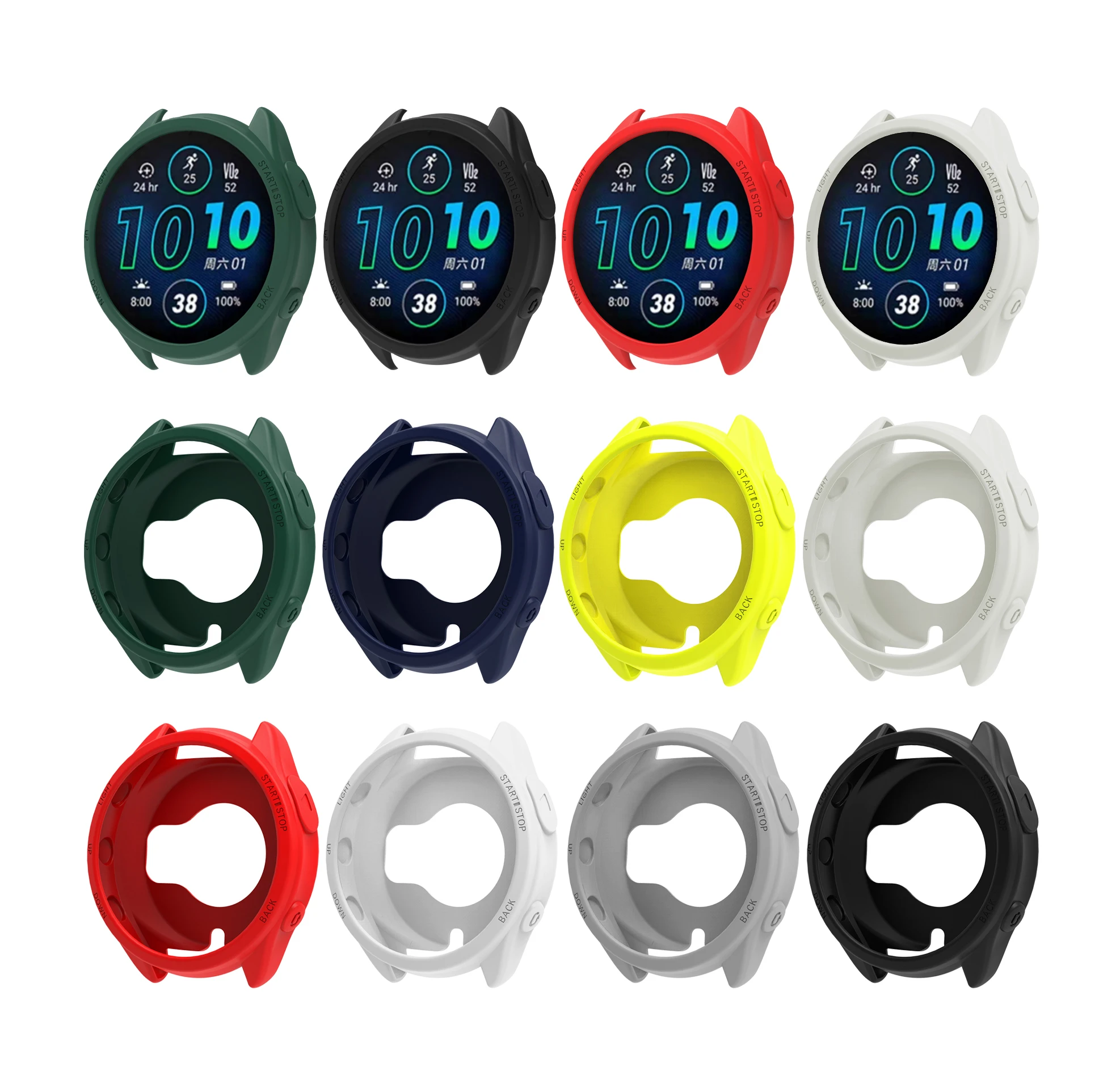 

Защитный чехол для экрана BEHUA для Garmin Forerunner 965, мягкий и прочный силиконовый полый защитный чехол-бампер, аксессуары