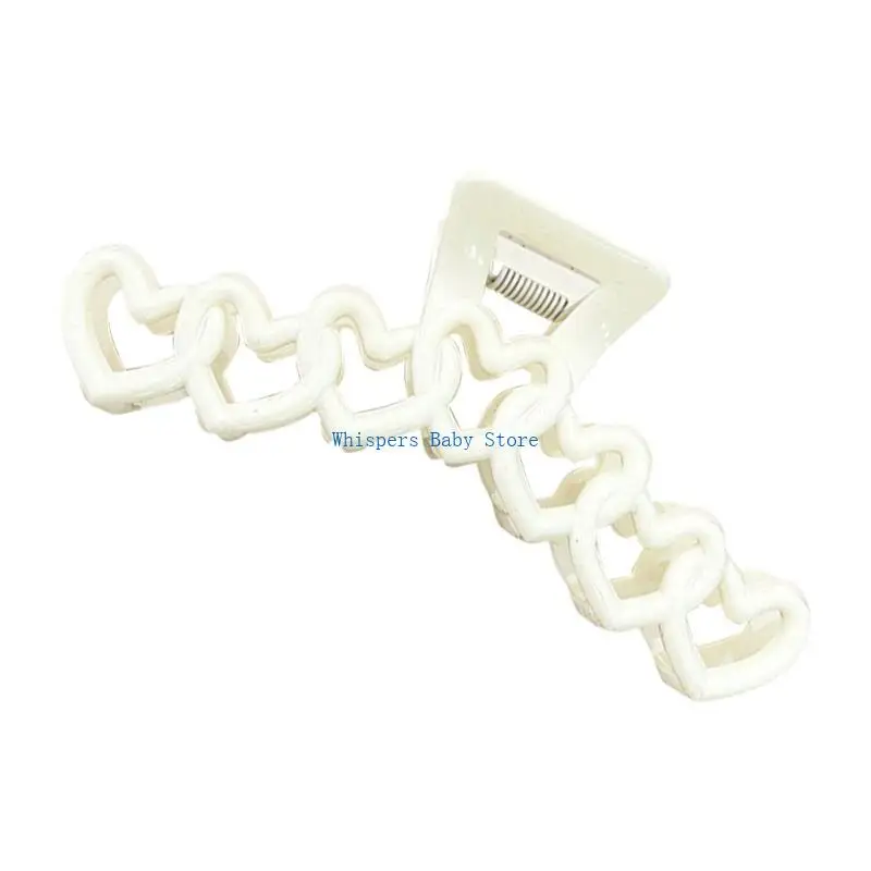 

U90E Colorful Heart Ponytail Hair Claw Fashion Enthusiasts Hair Claw for Makeup