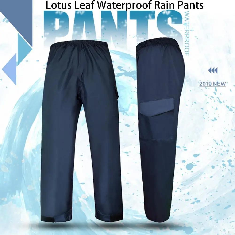 

Cycling Rain Pants Comfortable Unisex Climbing Hiking Rain Trousers Waterproof Loose Work Rain Pants Outdoors Clothing
