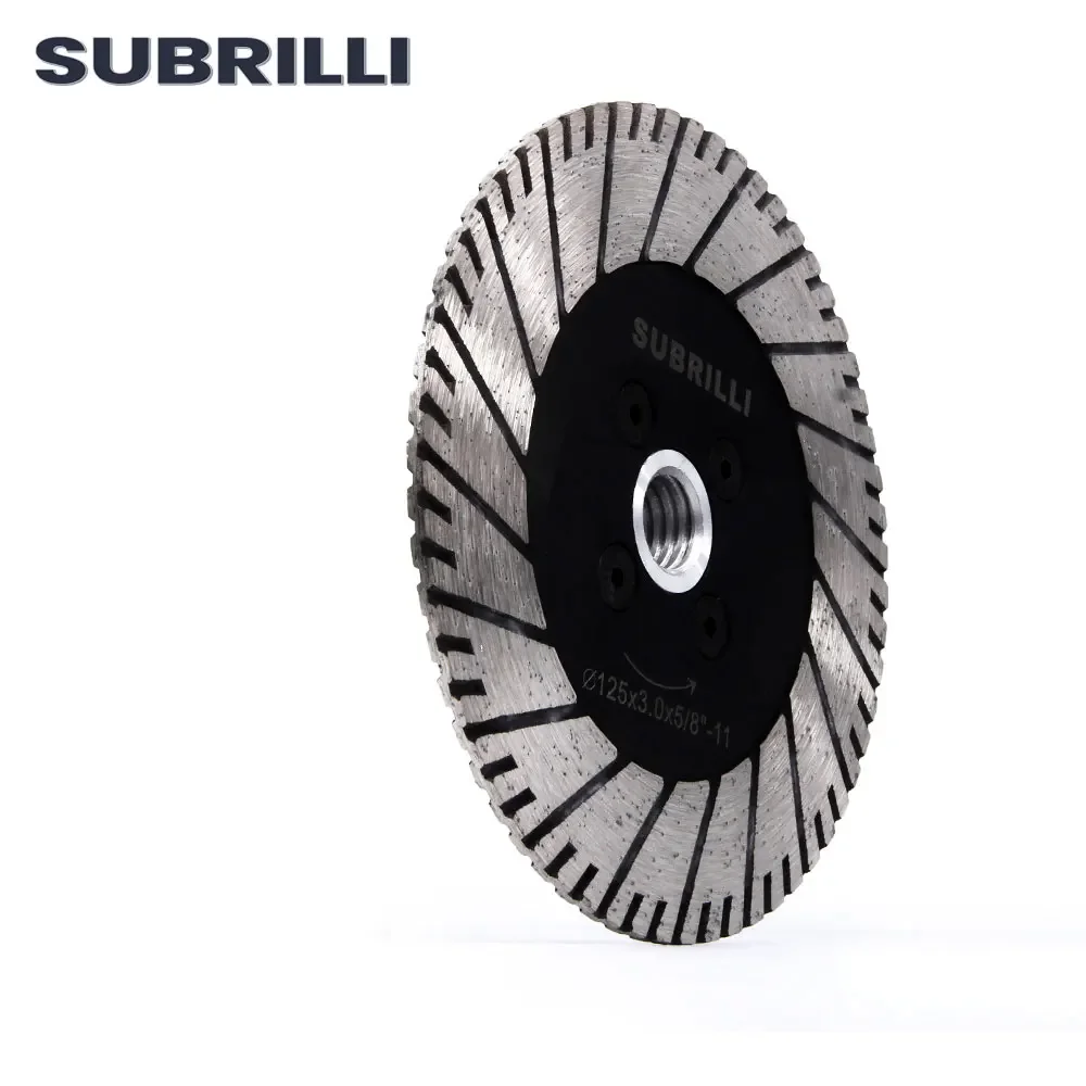 SUBRILLI Diamond Dual Cutting Wheel Multi-Purpose Grinding Disc Diamond Saw Blade For Granite Concrete Marble M14 5/8-11