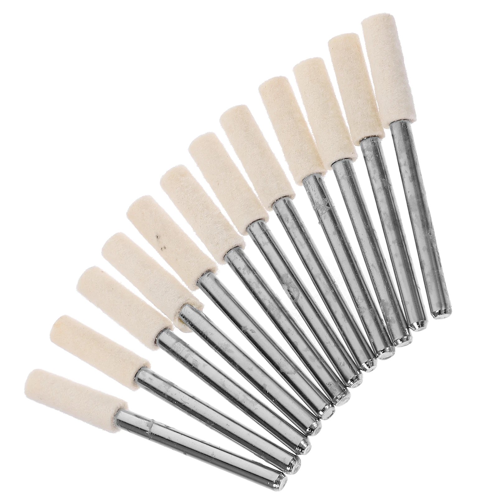 

12 Pcs Wool Felt Polishing Bit Accessories Drill Buffing Wheel Soft Polisher for Iron Wheels
