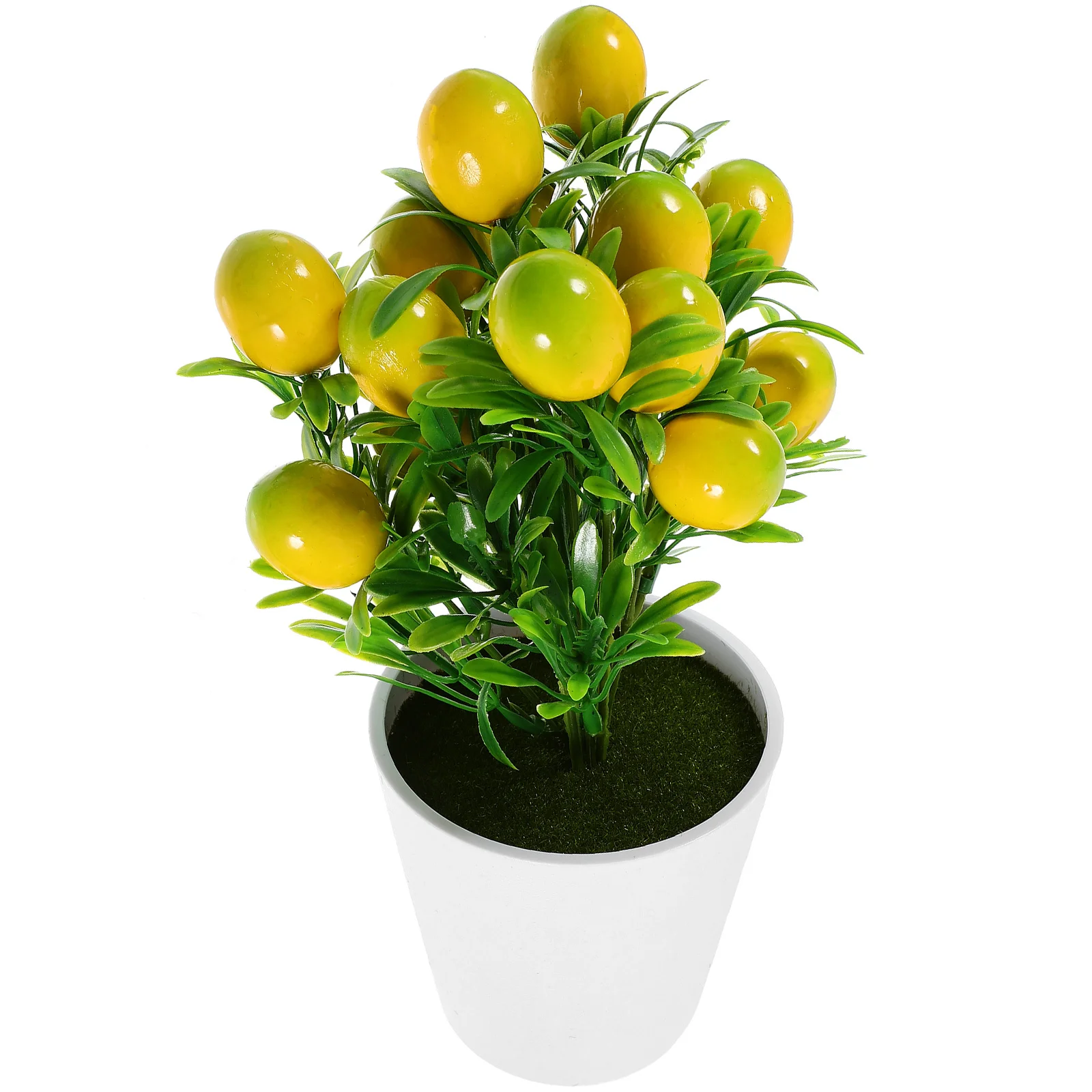 

1Set Artificial Potted Fruit Picks Simulation Lemon Branches Natural Look Fake Fruit Branch Indoor Decor Faux Bonsai