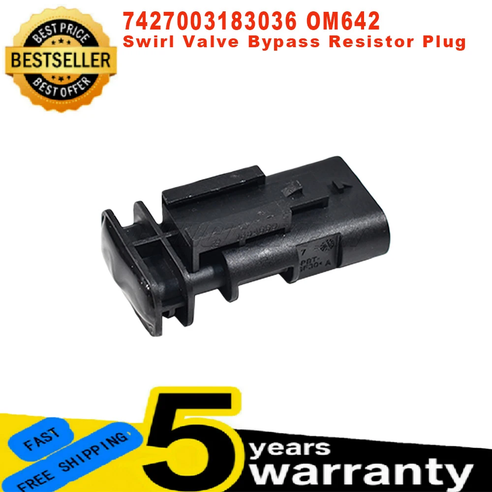 OM642 For Chrysler 300C Jeep Grand Cherokee Commander Mercedes-Benz 1Pc New Swirl Valve Bypass Resistor Plug Car Accessories